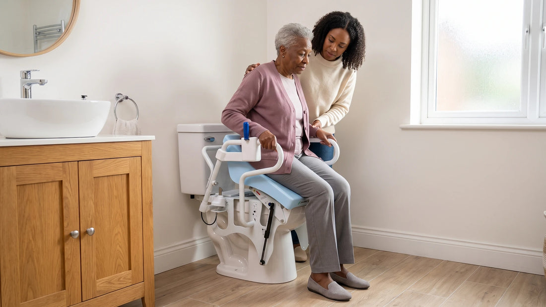 Helping Someone Stand From the Toilet Safely
