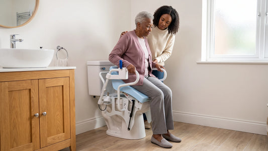 Helping Someone Stand From the Toilet Safely